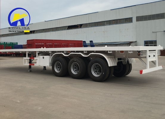 4 Axles Flat Bed Trailer 20FT 40FT 45FT Flatbed Container Semi Trailer with Function
