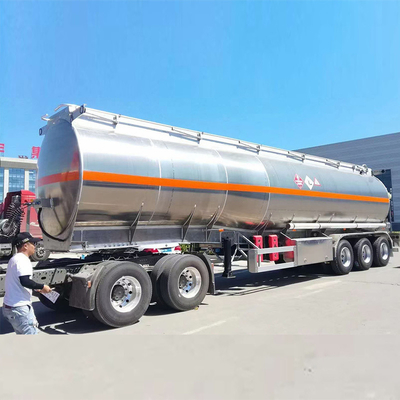 3 Axle 42cbm 45cbm Capacity Aluminum Gasoline Oil Tank Fuel Trailer with 1820mm Tread