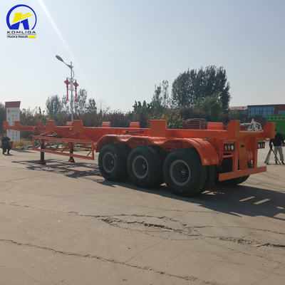 13000x2500x3900mm 40FT Skeleton Semi Container Trailer with 3 Axles 40T Load Capacity