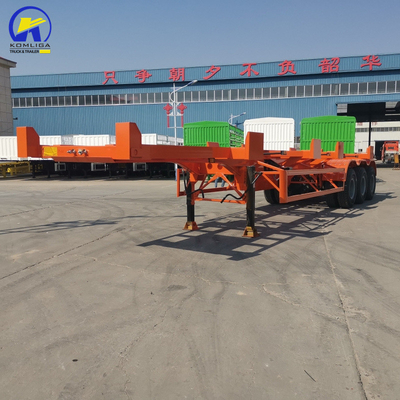 13000x2500x3900mm 40FT Skeleton Semi Container Trailer with 3 Axles 40T Load Capacity
