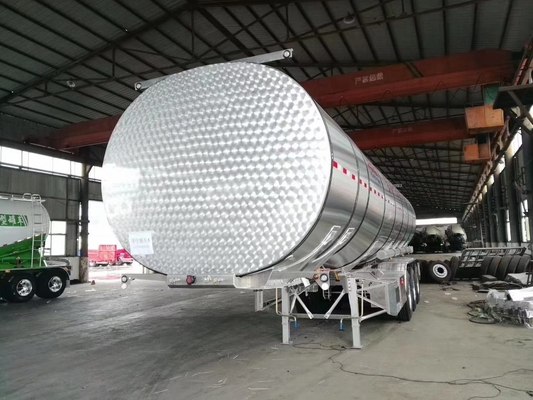 3 Axle Transporter Oil Fuel Tanker Aluminum Stainless Steel Trailers with Manhole Cover