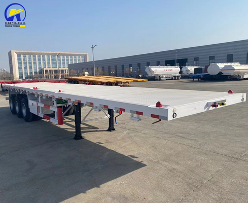 16mm Channel Steel Side Beam 3 Axle 4 Axles Heavy Duty Container Flatbed Semi Trailer