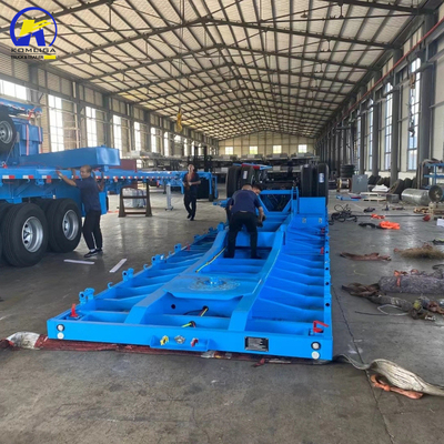Wabco Valve Tri-Axle 40FT 20FT Flatbed Container 60 Tons Truck Flatbed Vehicle Trailer