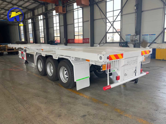 3 Axles 48 FT Flatbed Skeleton Semi-Trailer Container Semi-Trailer Customized Request