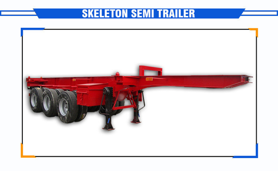 Container Skeleton Shipping Container Chassis Truck Semi Trailer for Transportation