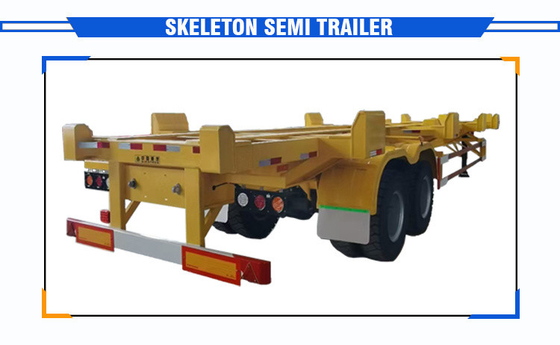 Container Skeleton Shipping Container Chassis Truck Semi Trailer for Transportation