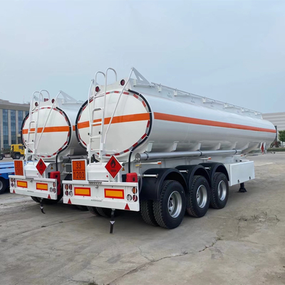 Handrail Pneumatic 3 Axle 4 Axles 45000 50000 Liters Fuel Tank Semi Aluminum Trailer