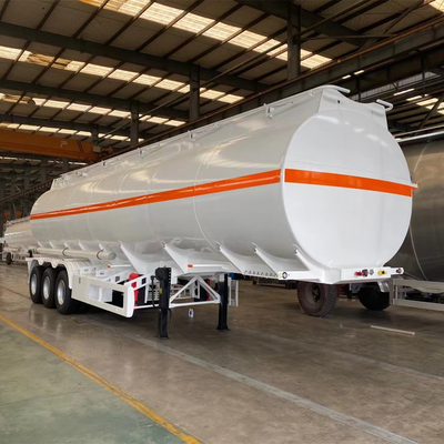 Handrail Pneumatic 3 Axle 4 Axles 45000 50000 Liters Fuel Tank Semi Aluminum Trailer
