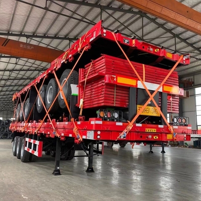 Tool Box Equipped Flatbed Trailer with Ramp and Convenient ABS Anti-lock Braking System