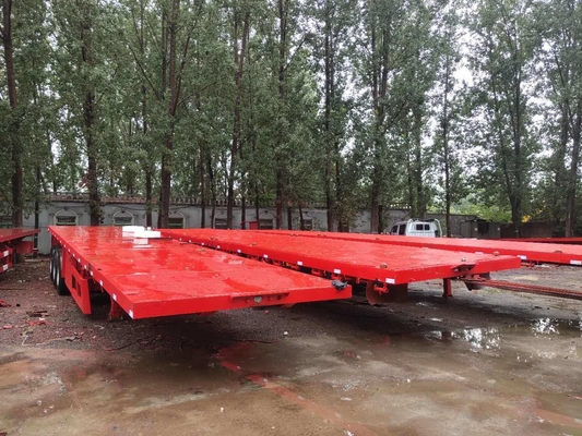 Transportation Made Easy with 3 Axles Flatbed Semi Trailer and 315/80r22.5 Tires