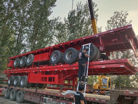 Transportation Made Easy with 3 Axles Flatbed Semi Trailer and 315/80r22.5 Tires