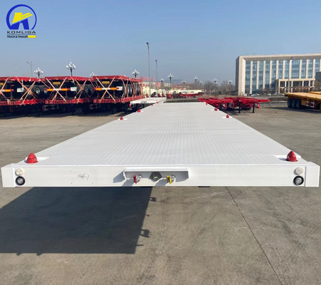 High Capacity 30-70t Heavy Duty Flatbed Semi Trailer for Container Tread 1820mm