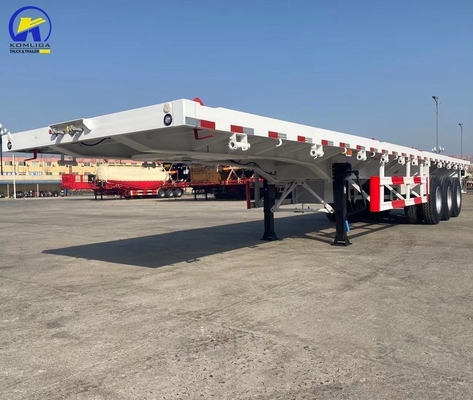 High Capacity 30-70t Heavy Duty Flatbed Semi Trailer for Container Tread 1820mm