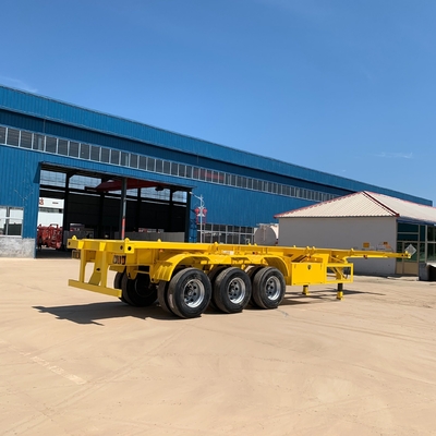 Tare Weight Approx. 6.2 T Flatbed Semi Trailer Container Trailer for African Customers