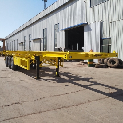 Tare Weight Approx. 6.2 T Flatbed Semi Trailer Container Trailer for African Customers