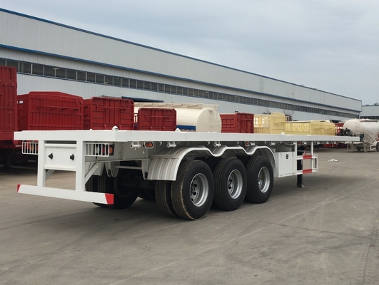 40FT 20FT Trackor Head Flatbed Container Semi Trailer with Wheel Base of 7000-8000mm