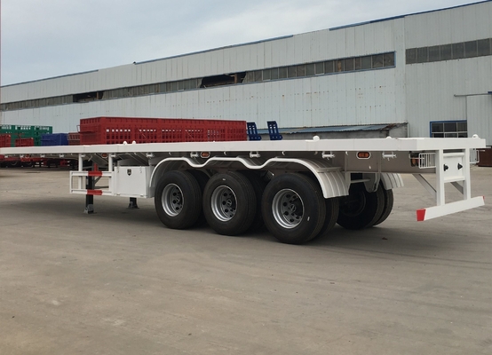 40FT 20FT Trackor Head Flatbed Container Semi Trailer with Wheel Base of 7000-8000mm
