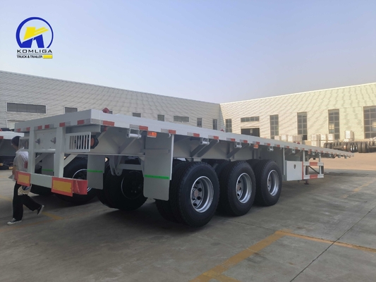 4axle 50ton Heavy Duty Flatbed Semi Trailers Designed for Easy Loading and Unloading