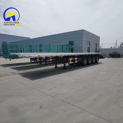 4axle 50ton Heavy Duty Flatbed Semi Trailers Designed for Easy Loading and Unloading