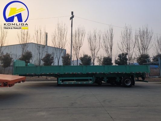 600mm 3axle Verdant Green Color Side Wall Cargo Semi-Trailer for Customer Needs