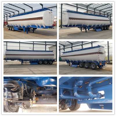 Tri-Axle 45000 Liters Diesel Oil Fuel Tanker Semi Trailer with 7000-8000mm Wheel Base