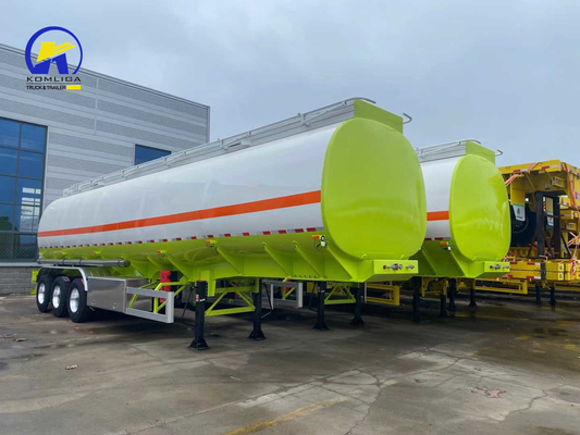 Condition 3 Axles Fuel Tanker Semi Trailer with Wabco Relay Valve 50T Load Capacity