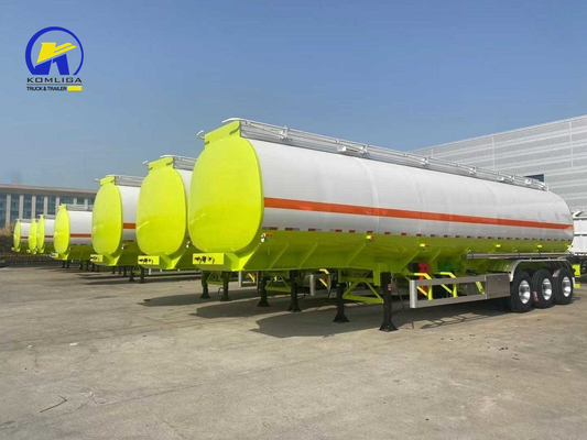 Condition 3 Axles Fuel Tanker Semi Trailer with Wabco Relay Valve 50T Load Capacity