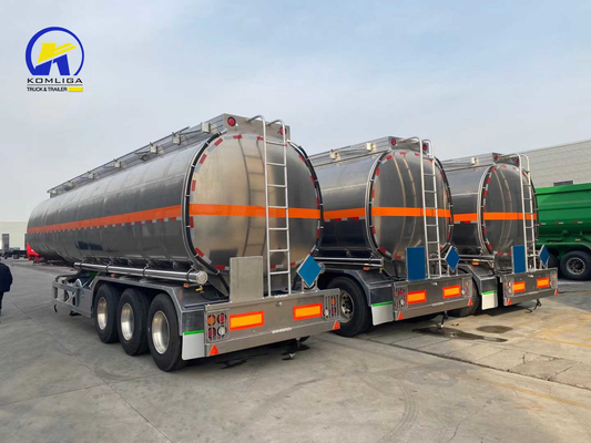 Condition 3 Axles Fuel Tanker Semi Trailer with Wabco Relay Valve 50T Load Capacity