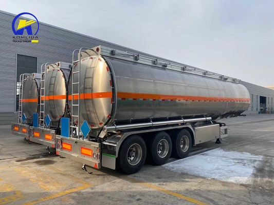Condition 3 Axles Fuel Tanker Semi Trailer with Wabco Relay Valve 50T Load Capacity