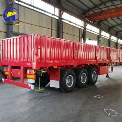 30-100t Loading Capacity 3 Axle 40FT Side Guard Container Semi Trailer with LED Light