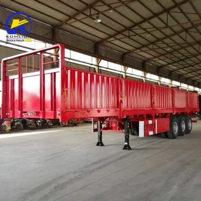30-100t Loading Capacity 3 Axle 40FT Side Guard Container Semi Trailer with LED Light