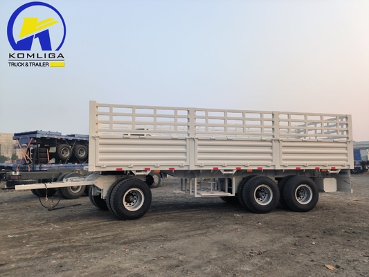 Manufacture White Full Trailer 3 Axles Flatbed Semi Trailer Model for Oversized Cargo