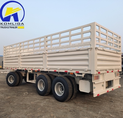Manufacture White Full Trailer 3 Axles Flatbed Semi Trailer Model for Oversized Cargo
