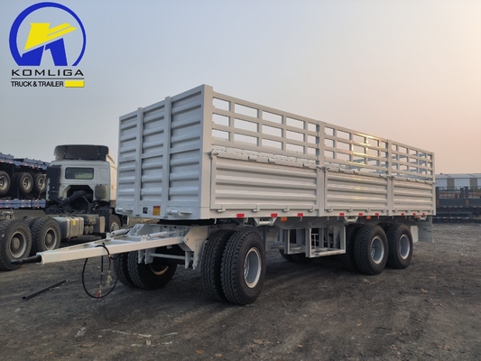 Manufacture White Full Trailer 3 Axles Flatbed Semi Trailer Model for Oversized Cargo
