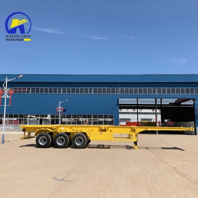 Direct 3axle 40ton 40feet Skeleton Semi Trailer with 16mm Channel Steel Side Beam