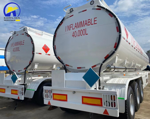 GCC Certified 3 Axle 40 Cubic Meters Aluminum Oil Fuel Tank Trailer for African Needs
