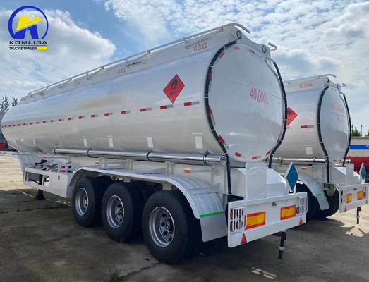 3 Axles 40000L/42000L/45000L/48000L/50000L Aluminum Steel Tanker Trailer Tank Truck Trailer for Mechanical Suspenssion and 6 M Each Discharging Hose