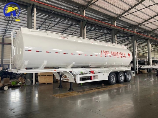 3 Axles 40000L/42000L/45000L/48000L/50000L Aluminum Steel Tanker Trailer Tank Truck Trailer for Mechanical Suspenssion and 6 M Each Discharging Hose