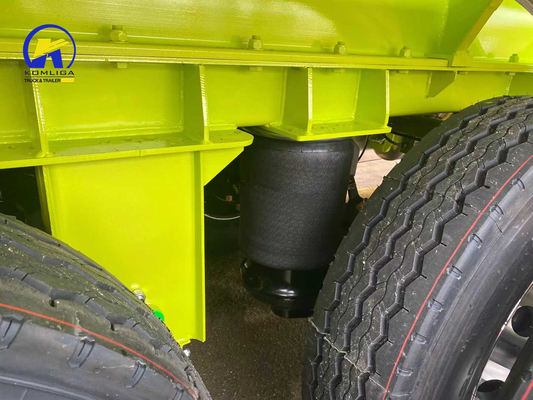 3axles 42cbm White and Green Color Feul Tank Semi Trailer with 12500*2500*1650mm Size