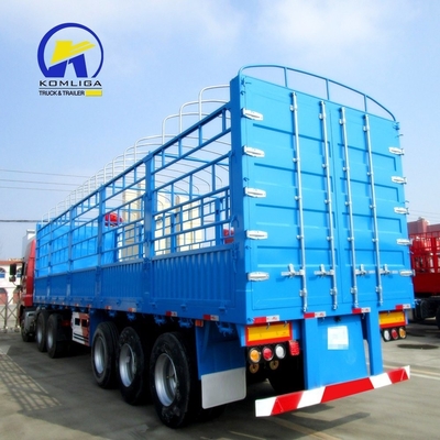 3axles 4 Axles 40FT 40 50 70 Tons Cargo Delivery Fence Box Trailer with Wabco Valve