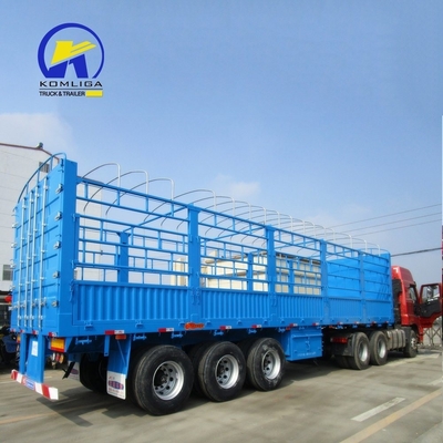 3axles 4 Axles 40FT 40 50 70 Tons Cargo Delivery Fence Box Trailer with Wabco Valve