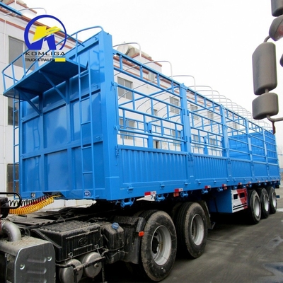 7000-8000mm Wheel Base Semi Drop Log Fence Van Box Cargo Trailer by Mechanical Suspension