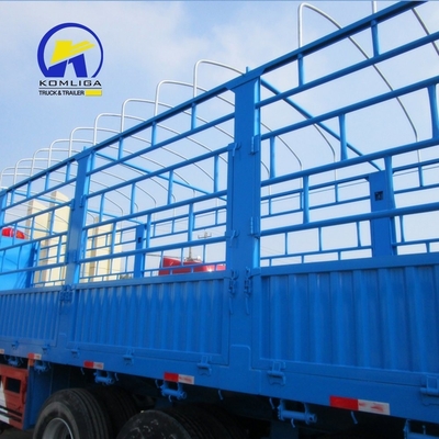 7000-8000mm Wheel Base Semi Drop Log Fence Van Box Cargo Trailer by Mechanical Suspension