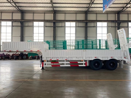 Mechanical Suspension 2 Axle 3 Axle with Side Wall Low Bed Tow Truck Gooseneck Lowboy