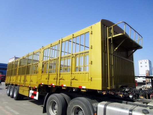 4 Axle Heavy Duty 60/70/80 Tons Single Wheel Insulated Cargo Trailer with LED Light