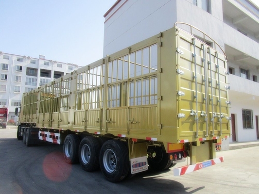 4 Axle Heavy Duty 60/70/80 Tons Single Wheel Insulated Cargo Trailer with LED Light