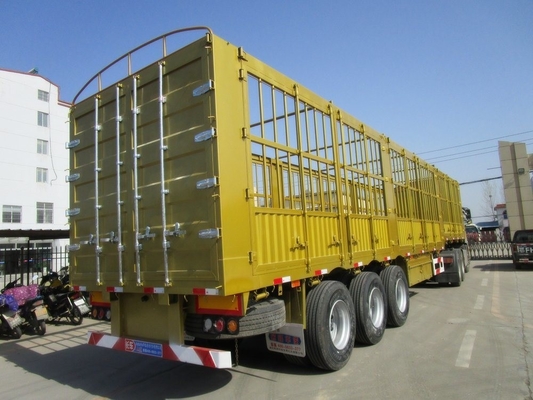 4 Axle Heavy Duty 60/70/80 Tons Single Wheel Insulated Cargo Trailer with LED Light