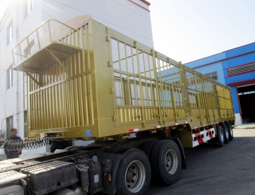 4 Axle Heavy Duty 60/70/80 Tons Single Wheel Insulated Cargo Trailer with LED Light
