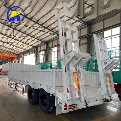 Gooseneck Horse Trailer Excavator Transporter Lowbed Trailer with Side Wall and Rim 8.5-20