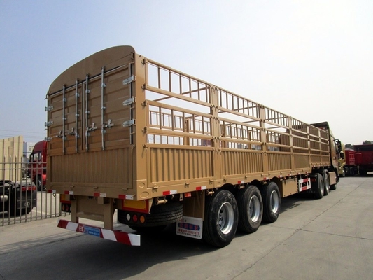 4 Axle Heavy Duty 60/70/80 Tons Single Wheel Insulated Cargo Trailer with LED Light